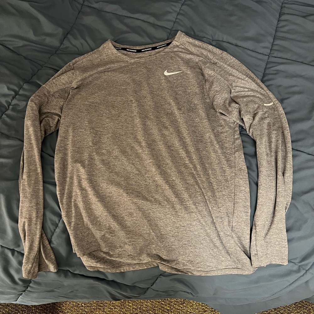 Nike Dri-fit element running crew grey xl